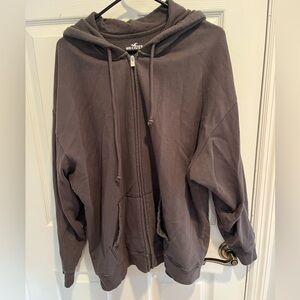 Hollister Charcoal Fleece-Lined Hoodie